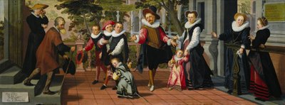 Rika barn, fattiga föräldrar av Aert Pietersz.
