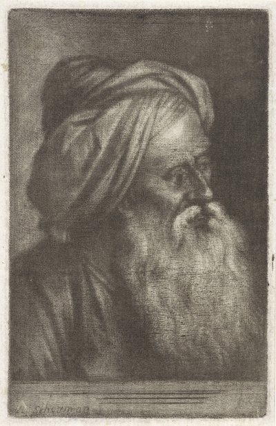 Byst av en man med turban av Aert Schouman