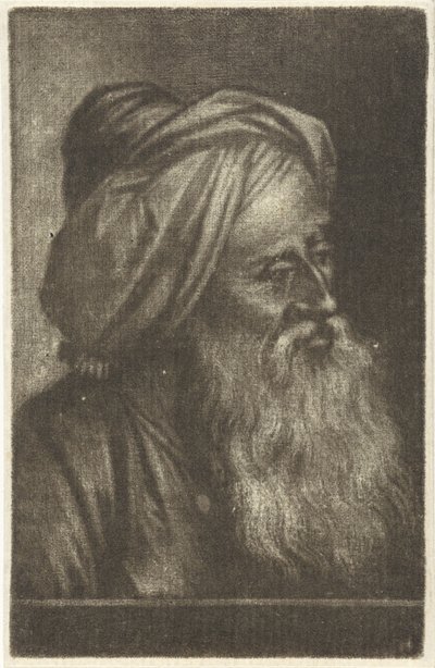 Byst av en man med turban av Aert Schouman