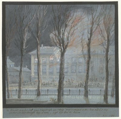 Branden i den franska ambassadörens hus i Haag, 27 mars 1782 av Aert Schouman