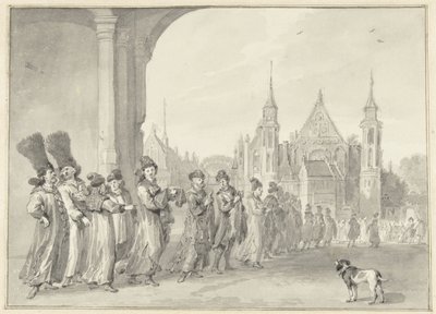 Tsaren av Muscovias ambassad på väg till staternas församling i Haag den 4 november 1631 av Aert Schouman