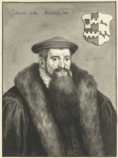 Porträtt av Van Slingelandt av Aert Schouman