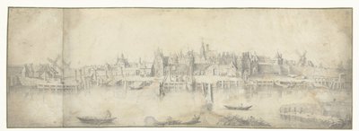 Utsikt över Gouda av Aert van Waes