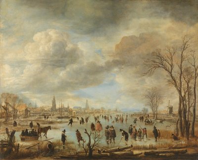 River View in Winter, c.1655-60 av Aert van der Neer