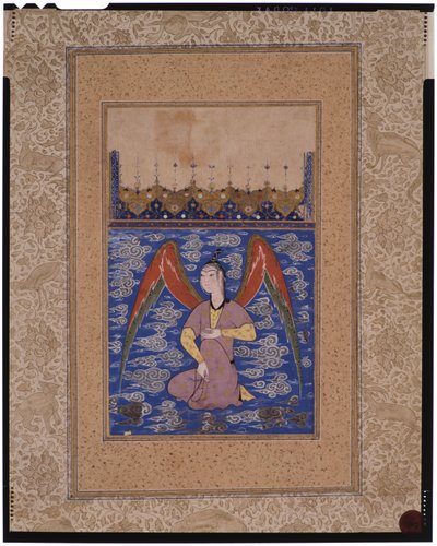 En luftburen peri med radband, ca 1500 av Afghan School