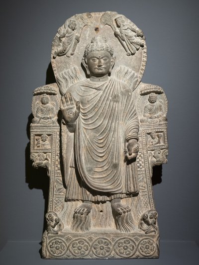 Buddha med det stora miraklet av Afghan School