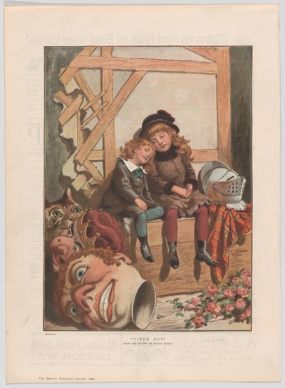 Trött ut, från The Graphic Christmas nummer, 7 december 1885. av After Adrien Emmanuel Marie.