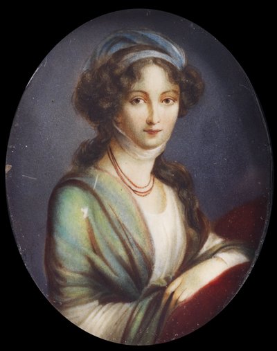 Miniatyr av Elizabeth Alexeevna (Vigee-Le Brun-typ) av anonym (19 c., priv.coll.) av after Élisabeth Louise Vigée Le Brun