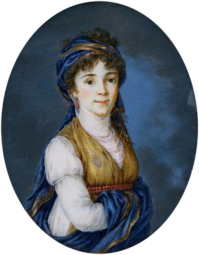 Polska: Miniatyr av prinsessan Anna Grigorievna Belosselsky-Belozersky (1773-1846). av after Élisabeth Louise Vigée Le Brun