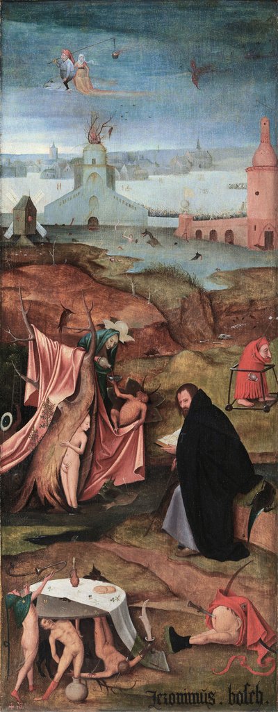 Sankt Antonius frestelse av After Hieronymus Bosch