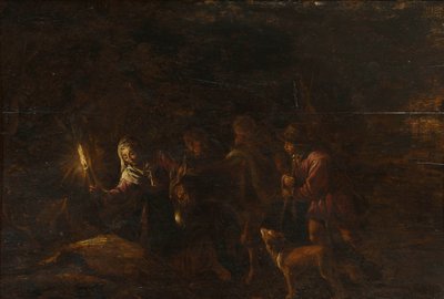 Flykten till Egypten av after Jacopo Bassano