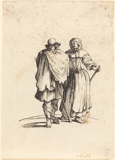 Tiggarpar av After Jacques Callot