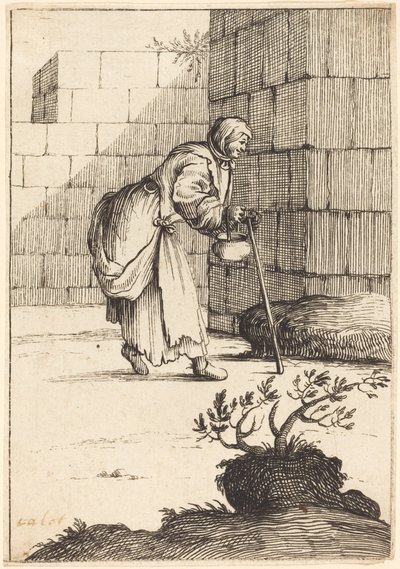 Tiggarkvinna av After Jacques Callot