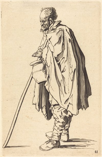Tiggare med kruka av After Jacques Callot