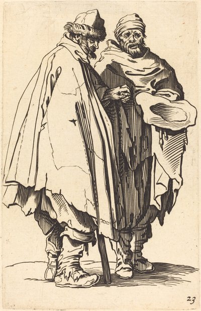 Blind tiggare och följeslagare av After Jacques Callot
