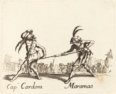 kille. Cardoni och Maramao av After Jacques Callot