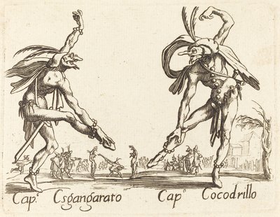 ingen Sgangherato och Cap. krokodil av After Jacques Callot