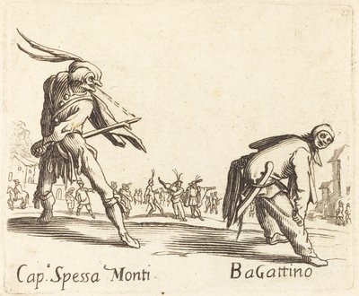 Cap Spessa Monti och Bagattino av After Jacques Callot