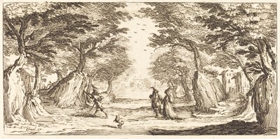 Landskap av After Jacques Callot