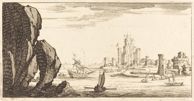 Landskap av After Jacques Callot