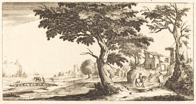 Landskap av After Jacques Callot