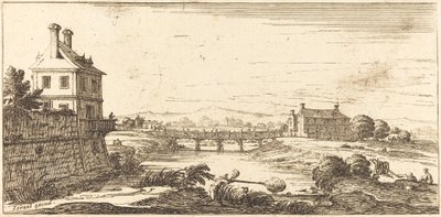 Landskap av After Jacques Callot