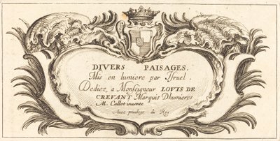 Titelsida för "Various Landscapes" av After Jacques Callot