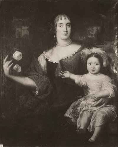 Dubbelporträtt av Maria van Berckel (1631-1796) och hennes dotter av After Jan de Baen