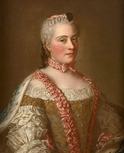Efter Jean Étienne Liotard - Porträtt av Marie-Josèphe de Saxe av after Jean Etienne Liotard
