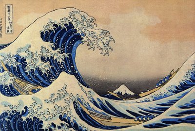 Bakom den stora vågen vid Kanagawa av After Katsushika Hokusai