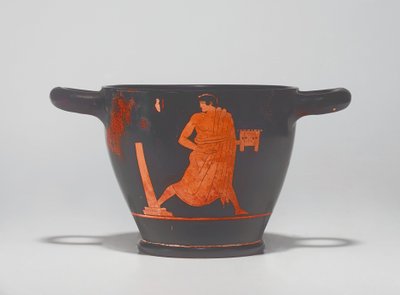 Attic rödfigurerad skyphos, ca. mitten av 400-talet f.Kr. (keramik) av Agathon Painter (attr. to)