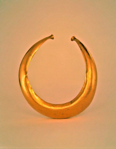Collar, Mooghaun North, County Clare, sen bronsålder, 800-700 f.Kr. (guld) av Age Bronze