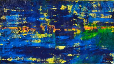 Flow 1, 2018 (olja på duk) av Agnes Girardon