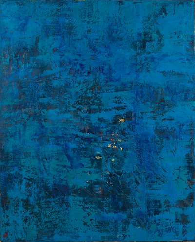 The Witness, 2019 (olja på duk) av Agnes Girardon