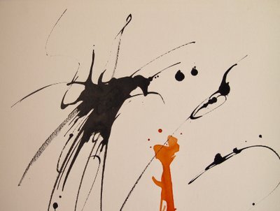 Namnlös 17, 2016 (bläck på papper) av Agnes Girardon