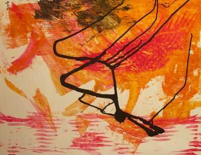 Untitled a, 2016 (bläck och akryl på papper) av Agnes Girardon