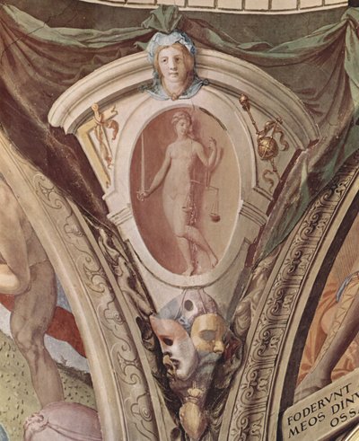 Allegorier över kardinaldygderna. Fresker i kapellet av Eleonora Da Toledo av Agnolo Bronzino