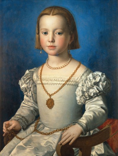 Porträtt av Bia de Medici, 1542 av Agnolo Bronzino