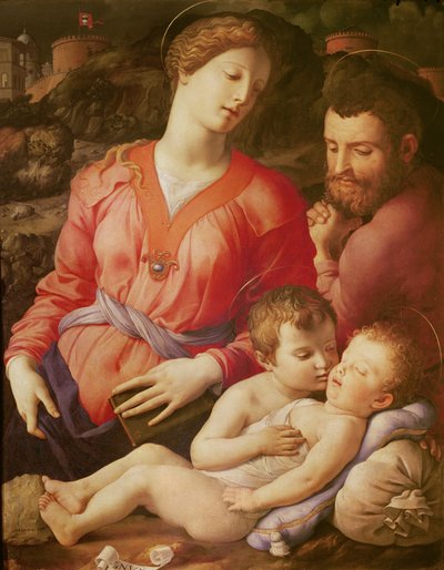 Den heliga familjen Panciatichi, ca. 1540 (olja på trä) av Agnolo Bronzino
