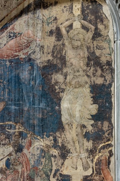 Martyrdom of St. Sebastian, detalj (fristående fresk) av Agnolo Gaddi