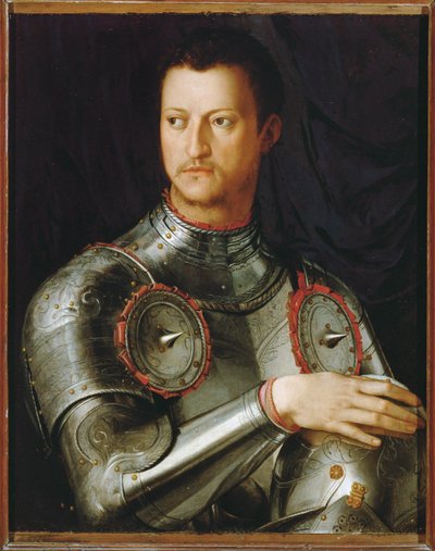 Storhertig Cosimo I Medici (målning på trä) av Agnolo di Cosimo Bronzino