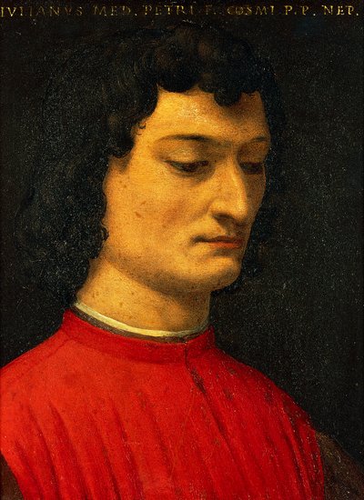 Porträtt av Giuliano de Medici, av Agnolo Bronzino, målning av Agnolo Bronzino