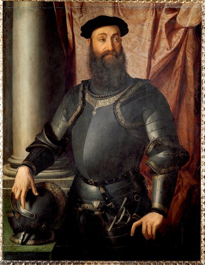 Porträtt av Condottiere Stefano Colonna av Agnolo Bronzino