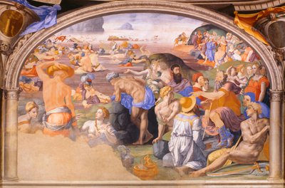 Korsningen av Röda havet, av Agnolo Bronzino (1503-1572) 1540-1545 (fresk) av Agnolo Bronzino