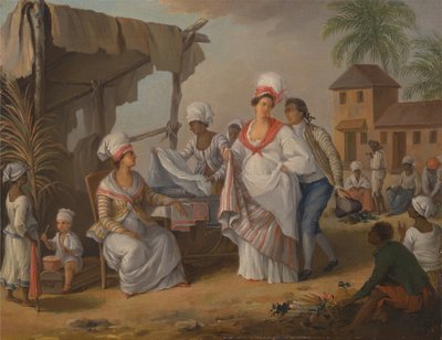 Marknadsdagen, Roseau, Dominica, ca 1780. av Agostino Brunias