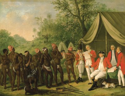 Pacification med den rödbruna slaven på ön Jamaica av Agostino Brunias