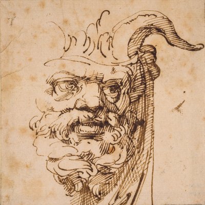 En silvanmask, 1570-1602 av Agostino Carracci