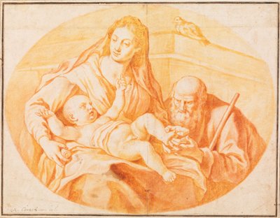 Den heliga familjen av Agostino Carracci