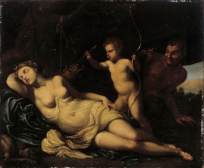 Sovande Diana av Agostino Carracci