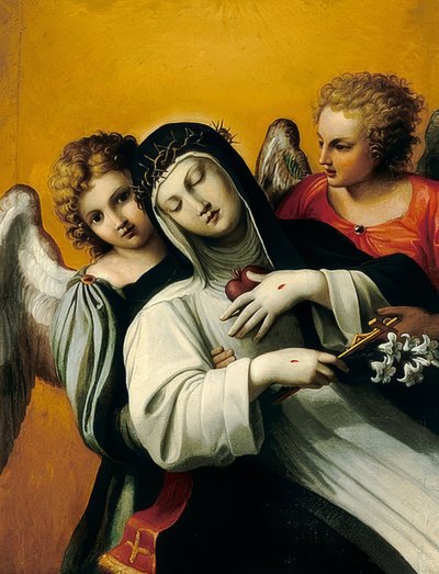 Uppryckandet av Saint Catherine av Agostino Carracci